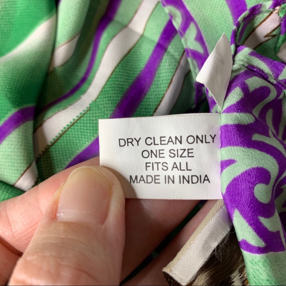 KARIZA Designs Wrap Skirt Green Purple OSFM NWT - Picture 8 of 8